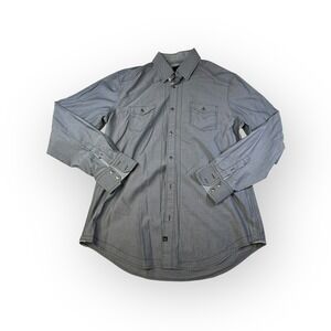 7 Diamonds Large Gray Pockets  Western Rodeo Style Dress Shirt‎ Gray Size XL